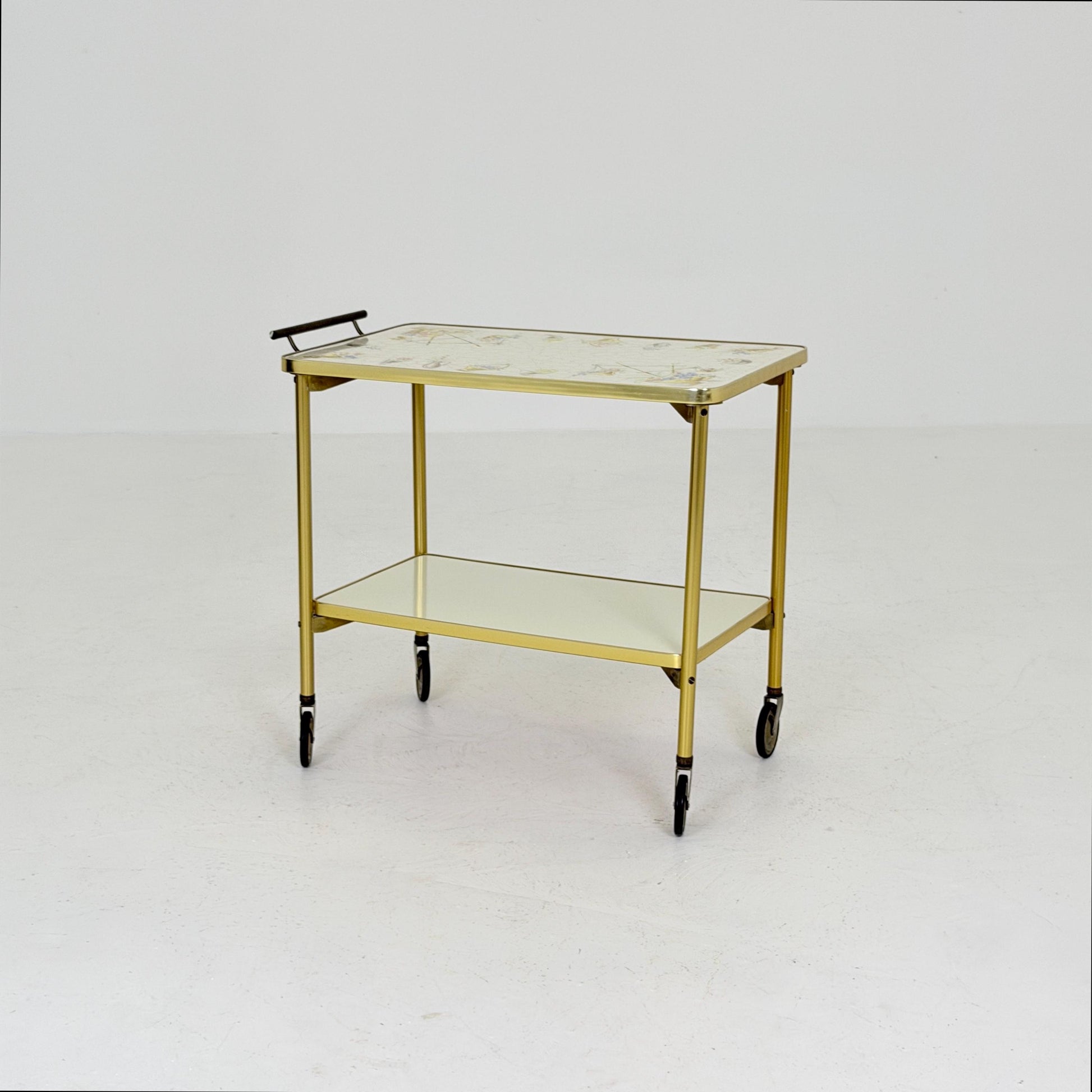 Mid Century Barss Opal Möbel Ceramic Bar Trolley 1960s