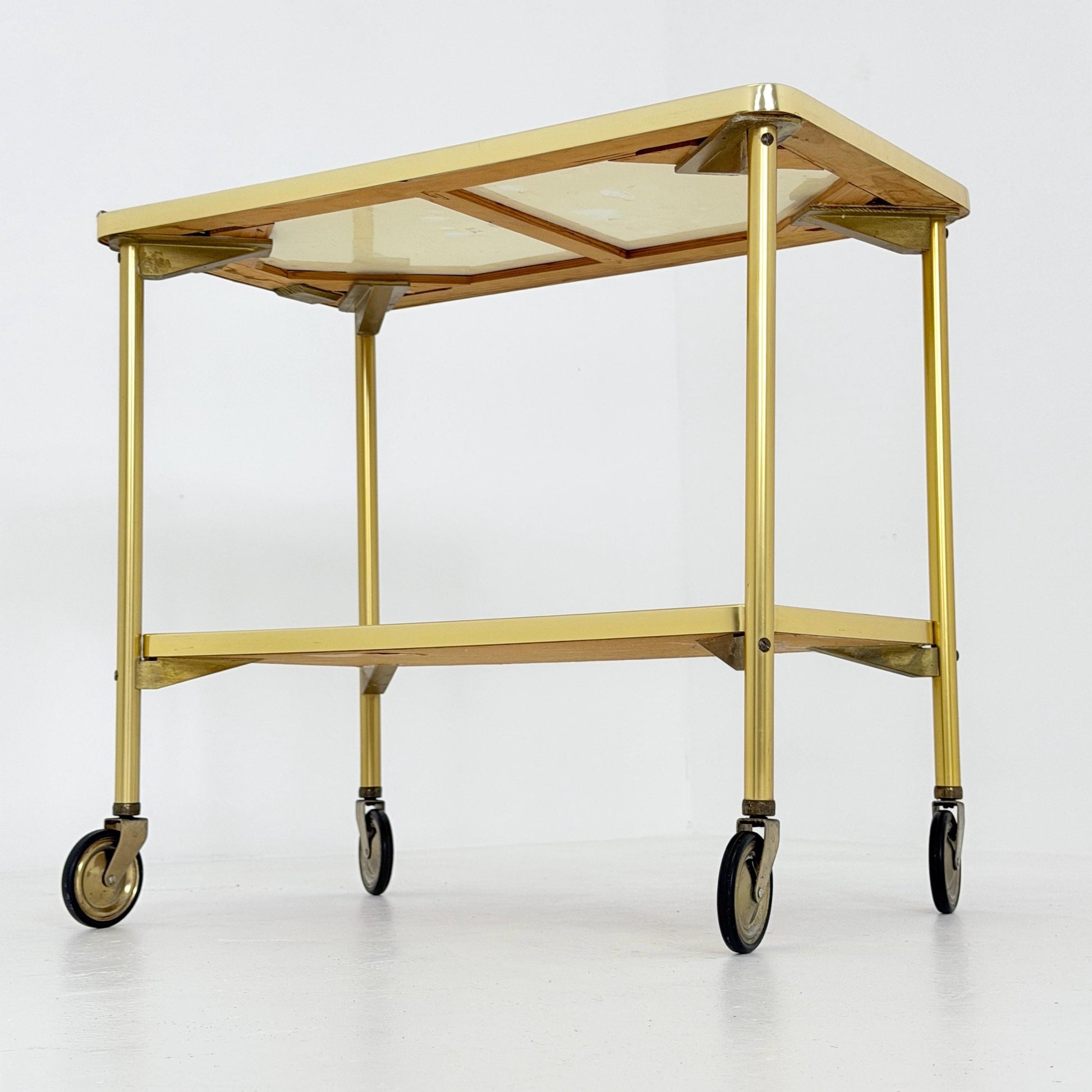 Mid Century Barss Opal Möbel Ceramic Bar Trolley 1960s