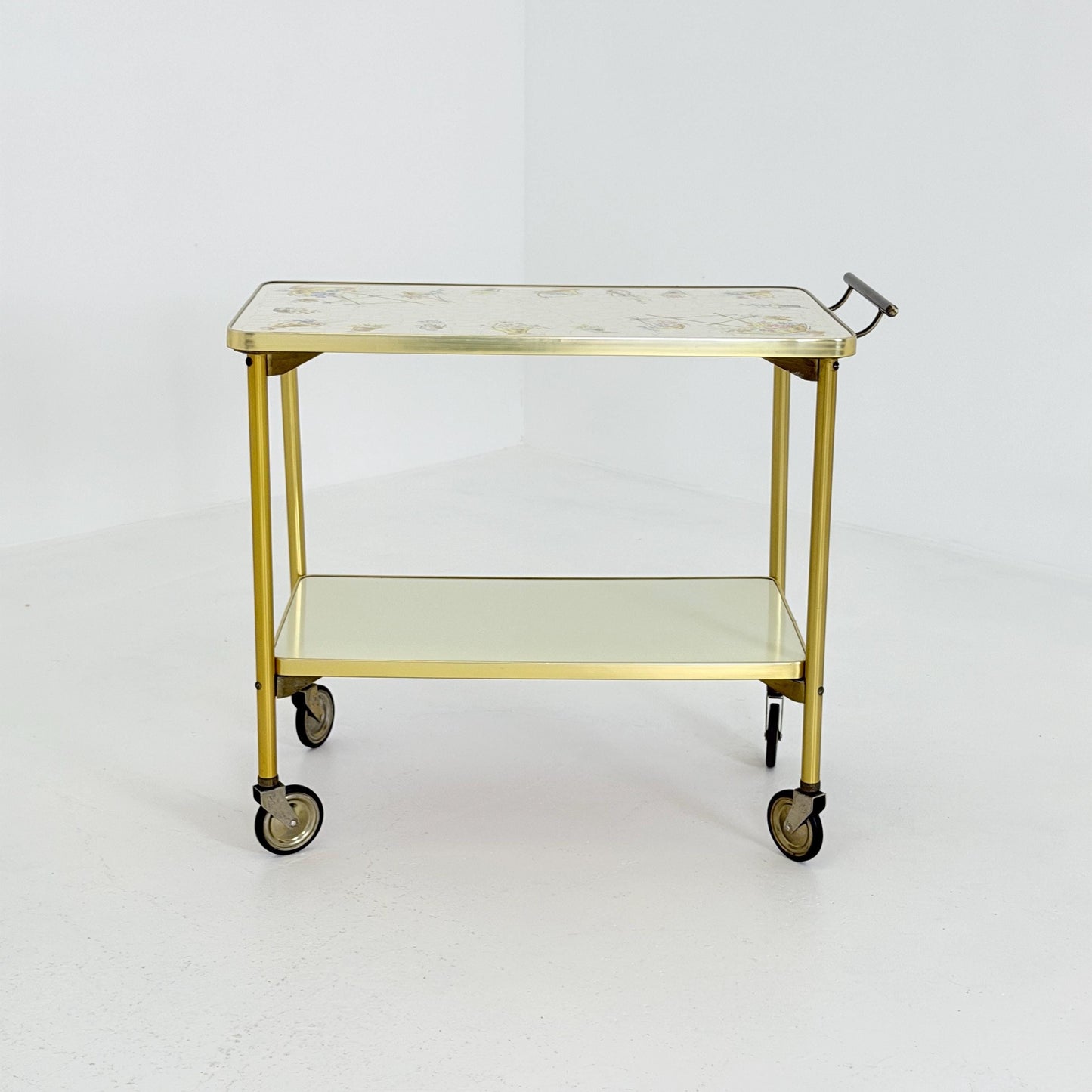Mid Century Barss Opal Möbel Ceramic Bar Trolley 1960s