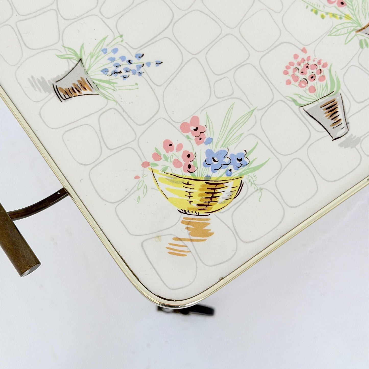 Mid Century Barss Opal Möbel Ceramic Bar Trolley 1960s