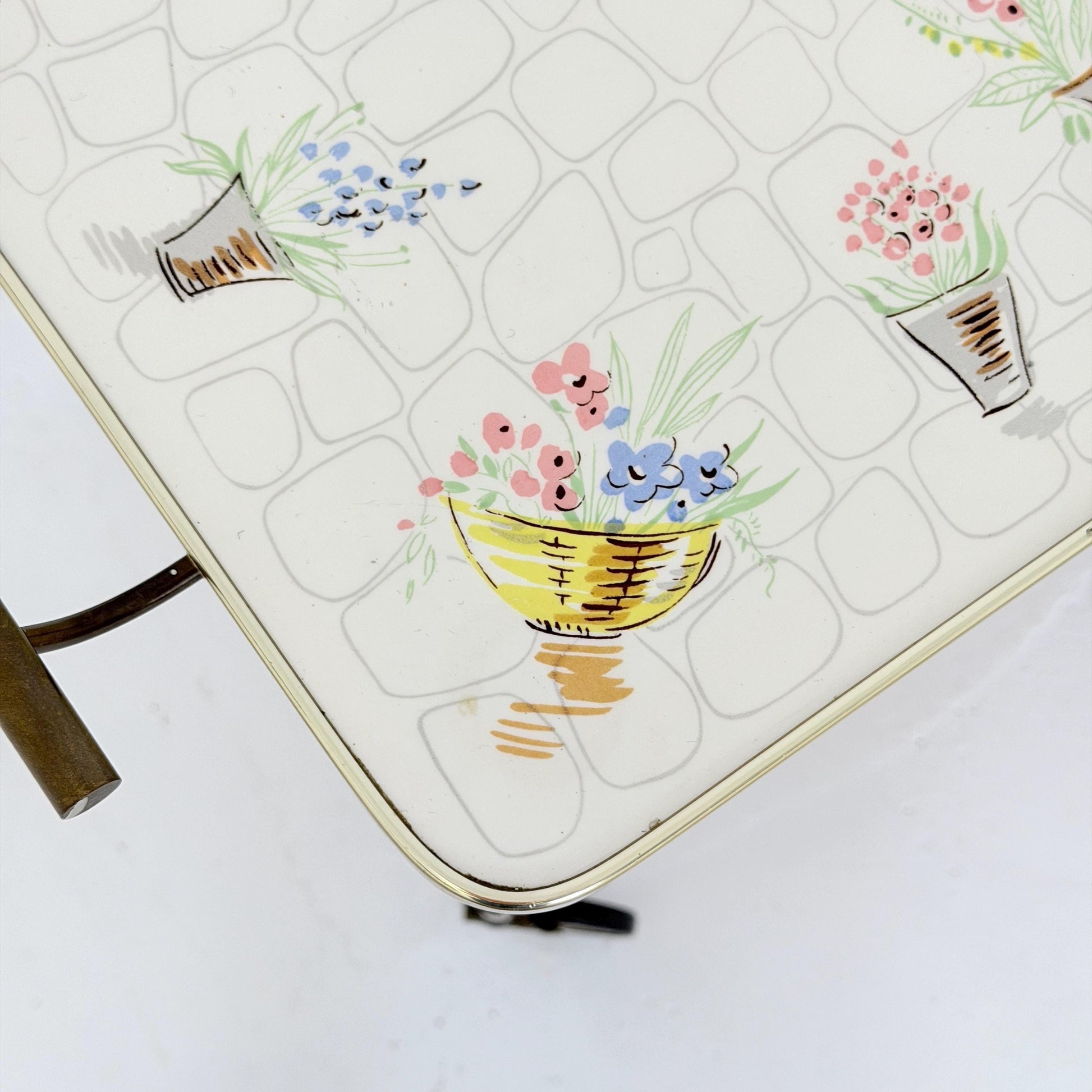 Mid Century Barss Opal Möbel Ceramic Bar Trolley 1960s