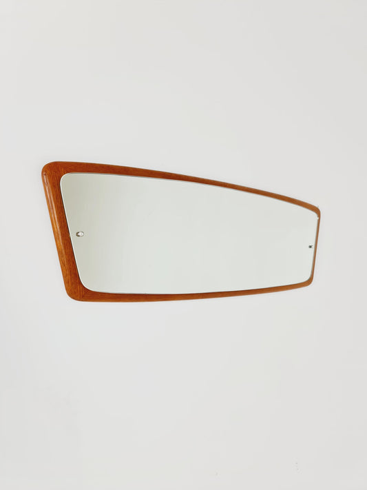 Mid Century asymmetric dansih Original kidney wall mirror from the 60s Rockabilly