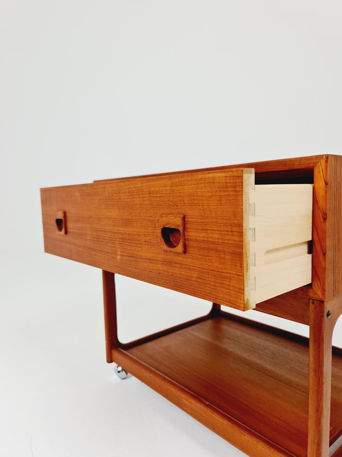 Midcentury danish Teak Vintage Side table/ Bedside table By Erik Brouer for Brouer , 1960s