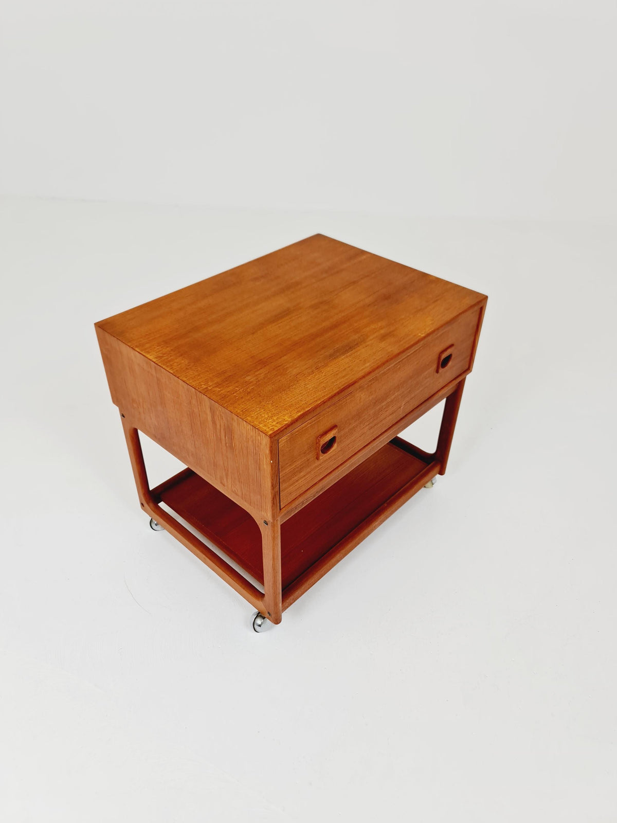 Midcentury danish Teak Vintage Side table/ Bedside table By Erik Brouer for Brouer , 1960s