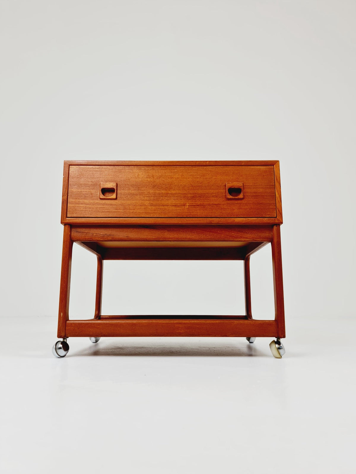 Midcentury danish Teak Vintage Side table/ Bedside table By Erik Brouer for Brouer , 1960s