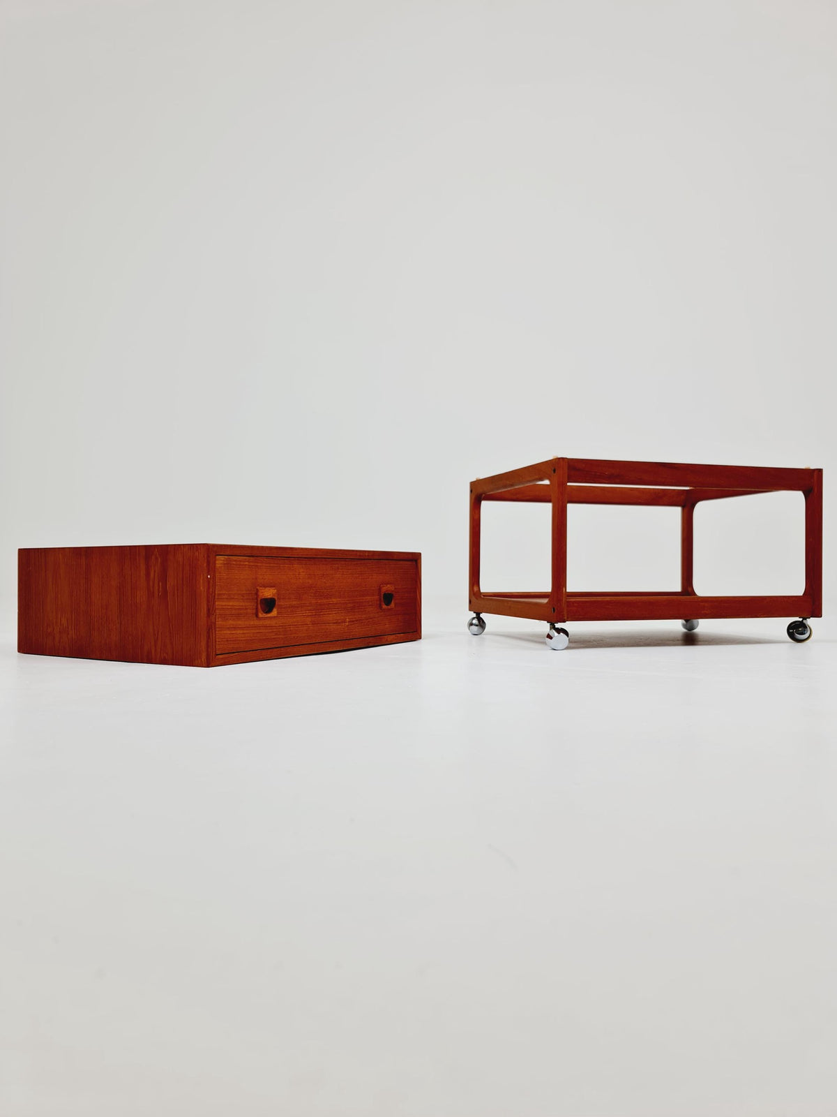 Midcentury danish Teak Vintage Side table/ Bedside table By Erik Brouer for Brouer , 1960s
