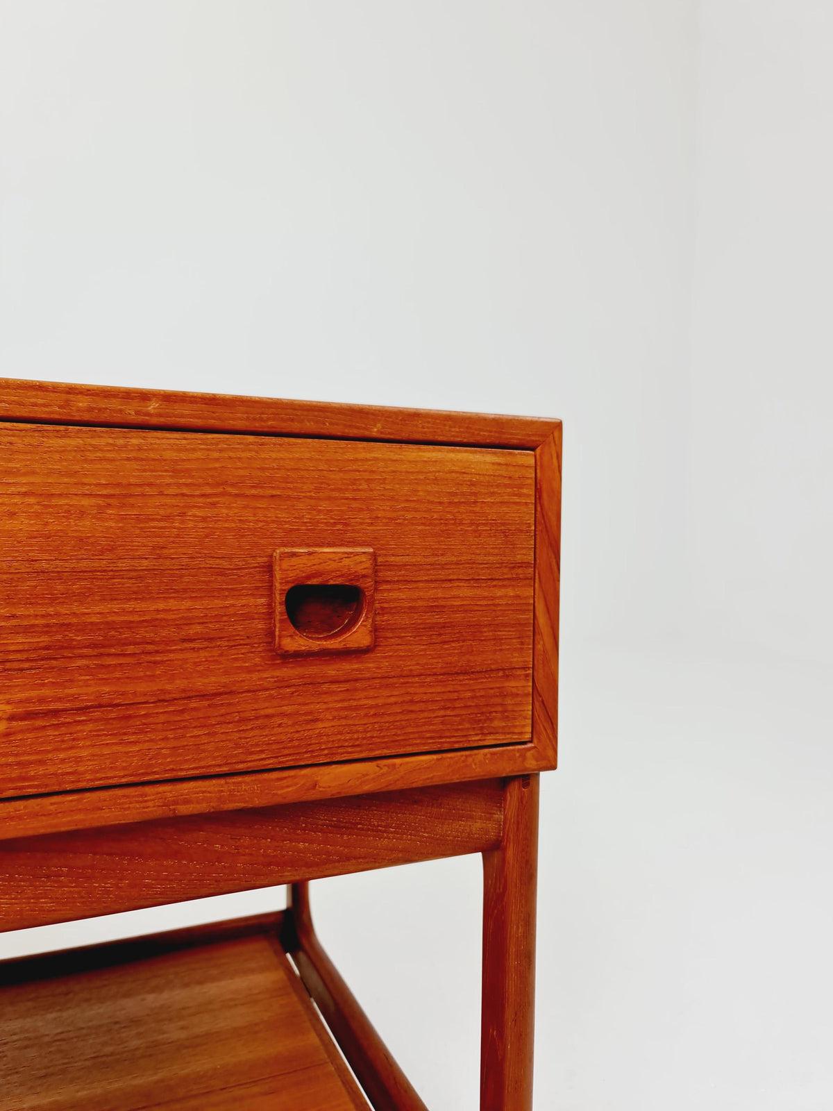 Midcentury danish Teak Vintage Side table/ Bedside table By Erik Brouer for Brouer , 1960s