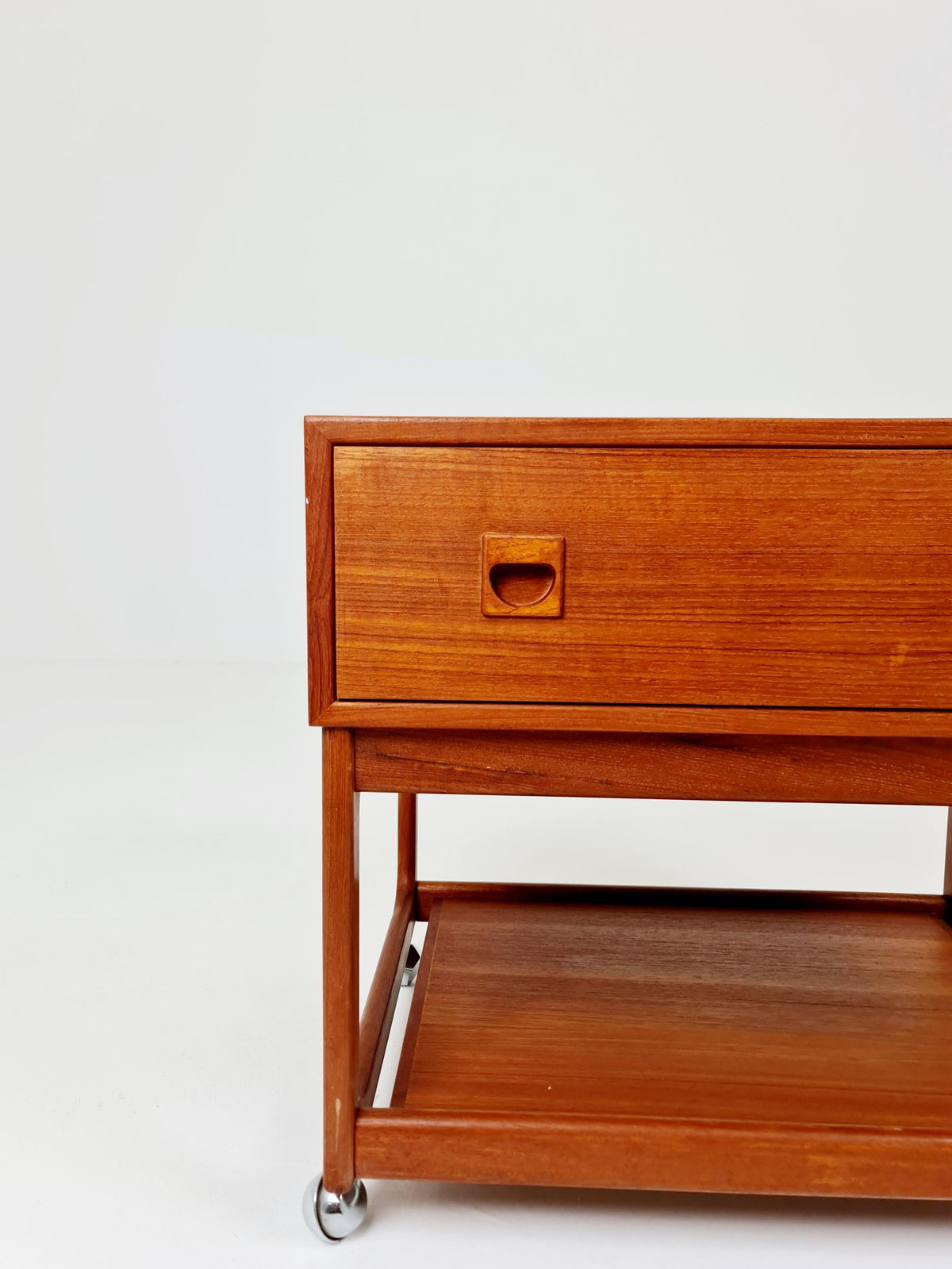 Midcentury danish Teak Vintage Side table/ Bedside table By Erik Brouer for Brouer , 1960s