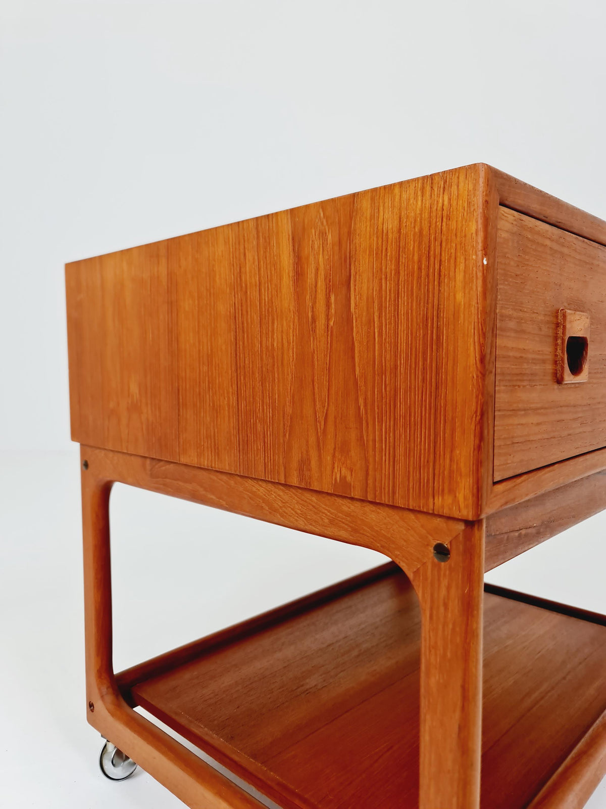 Midcentury danish Teak Vintage Side table/ Bedside table By Erik Brouer for Brouer , 1960s