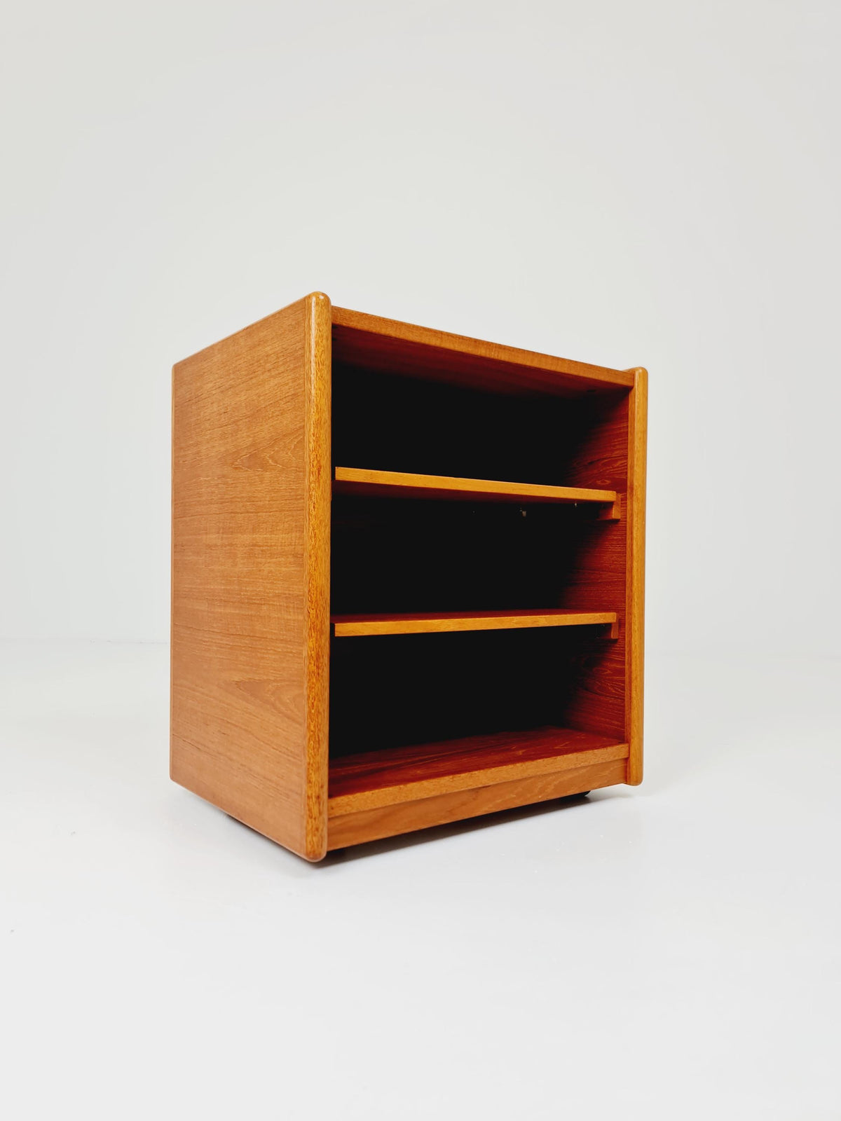 Mid century Solid Danish teak hallway cabinet, Record cabinet By Kai Kristiansen For Vildbjerg 1970s