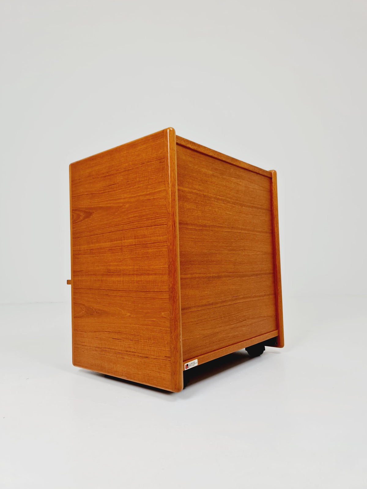 Mid century Solid Danish teak hallway cabinet, Record cabinet By Kai Kristiansen For Vildbjerg 1970s