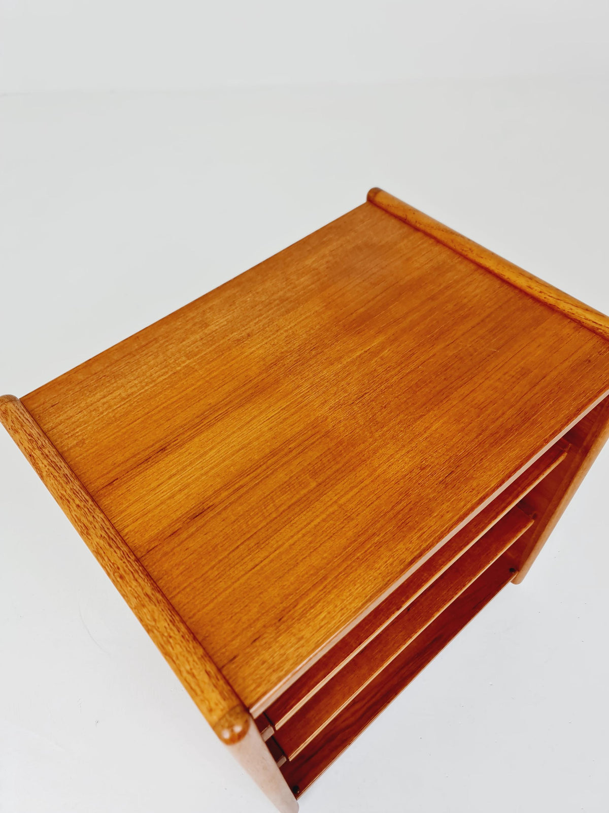 Mid century Solid Danish teak hallway cabinet, Record cabinet By Kai Kristiansen For Vildbjerg 1970s