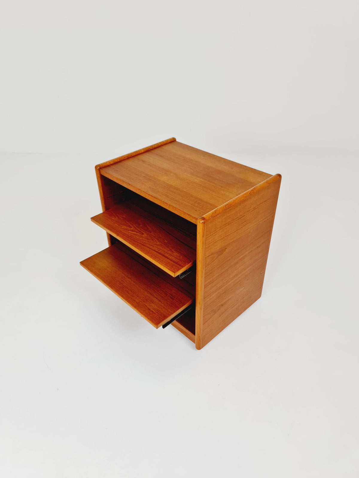 Mid century Solid Danish teak hallway cabinet, Record cabinet By Kai Kristiansen For Vildbjerg 1970s