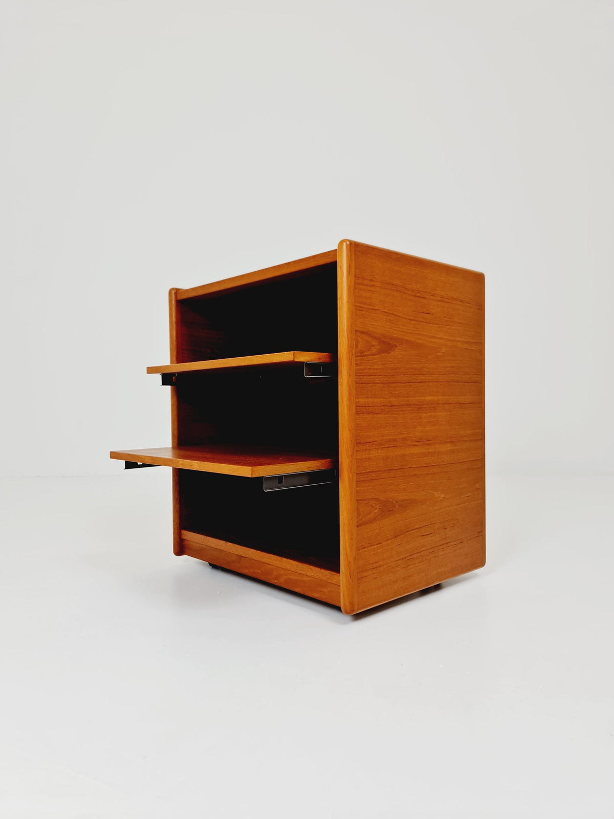 Mid century Solid Danish teak hallway cabinet, Record cabinet By Kai Kristiansen For Vildbjerg 1970s