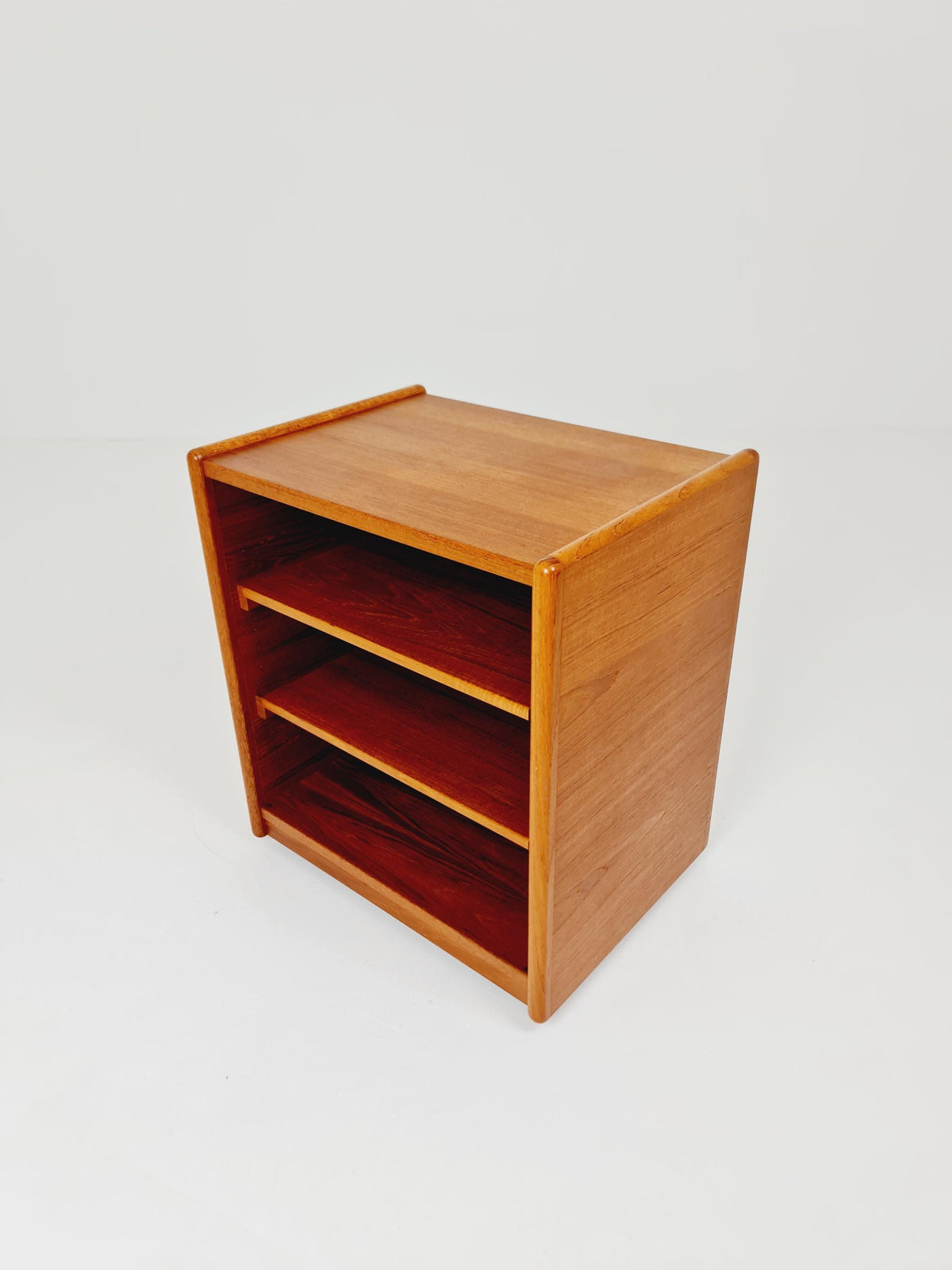 Mid century Solid Danish teak hallway cabinet, Record cabinet By Kai Kristiansen For Vildbjerg 1970s