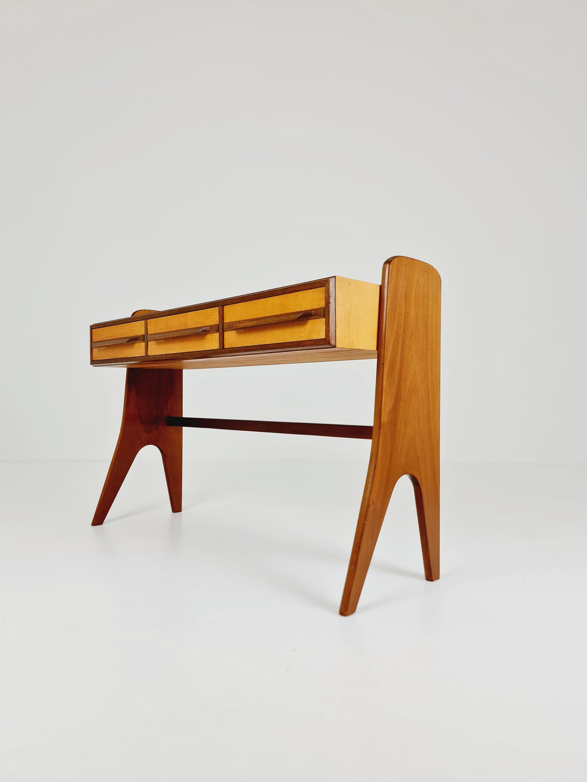 Rare German mid-century Ash and Walnut sideboard /Make up Table By Karl Nothelfer , 1950s