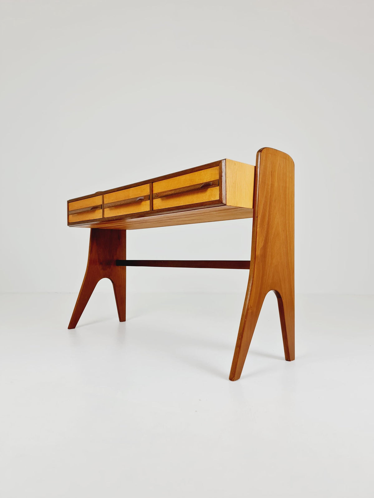 Rare German mid-century Ash and Walnut sideboard /Make up Table By Karl Nothelfer , 1950s