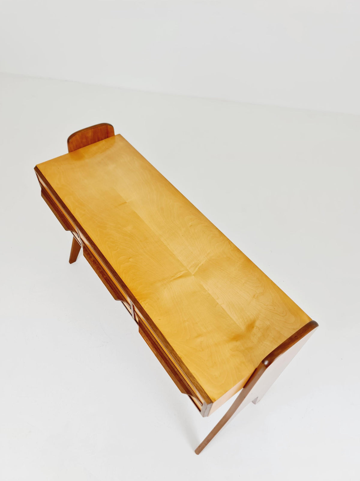 Rare German mid-century Ash and Walnut sideboard /Make up Table By Karl Nothelfer , 1950s