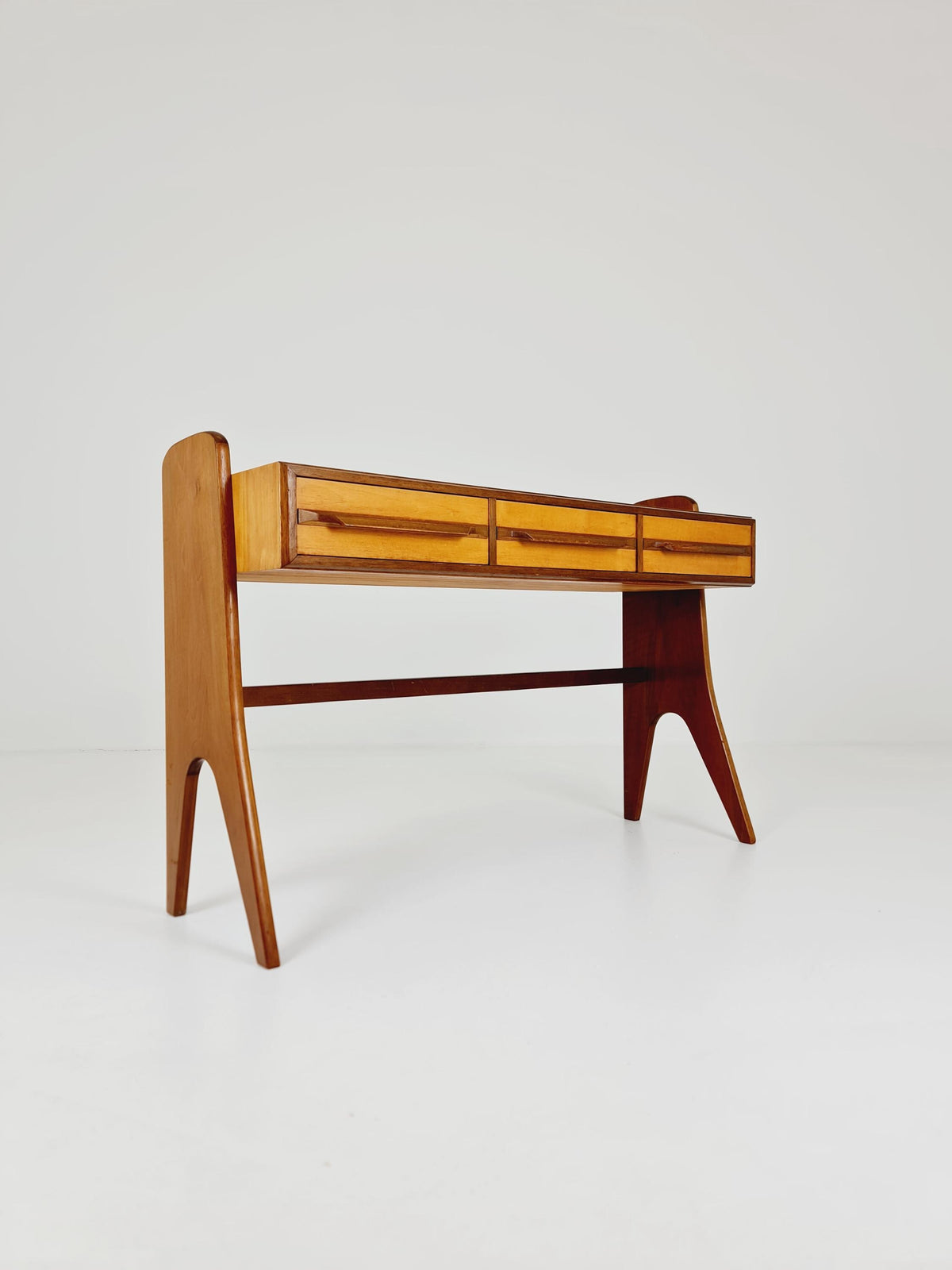 Rare German mid-century Ash and Walnut sideboard /Make up Table By Karl Nothelfer , 1950s