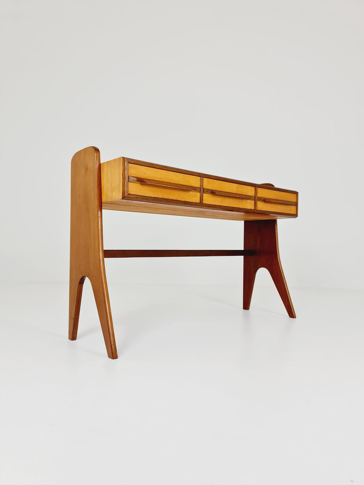 Rare German mid-century Ash and Walnut sideboard /Make up Table By Karl Nothelfer , 1950s