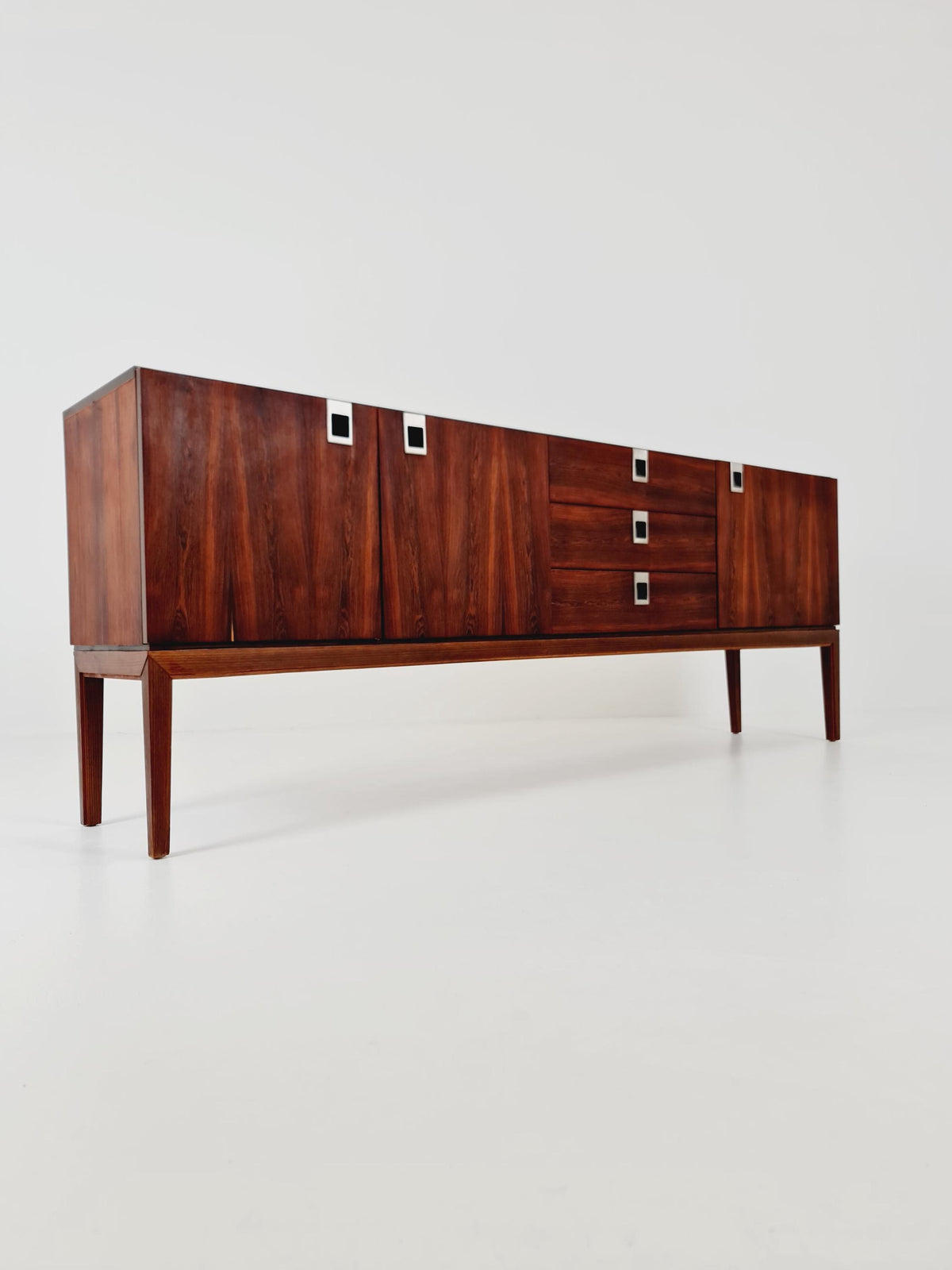 Rare Mid Century Modern German rosewood Sideboard by Palette Mööbel , 1950s