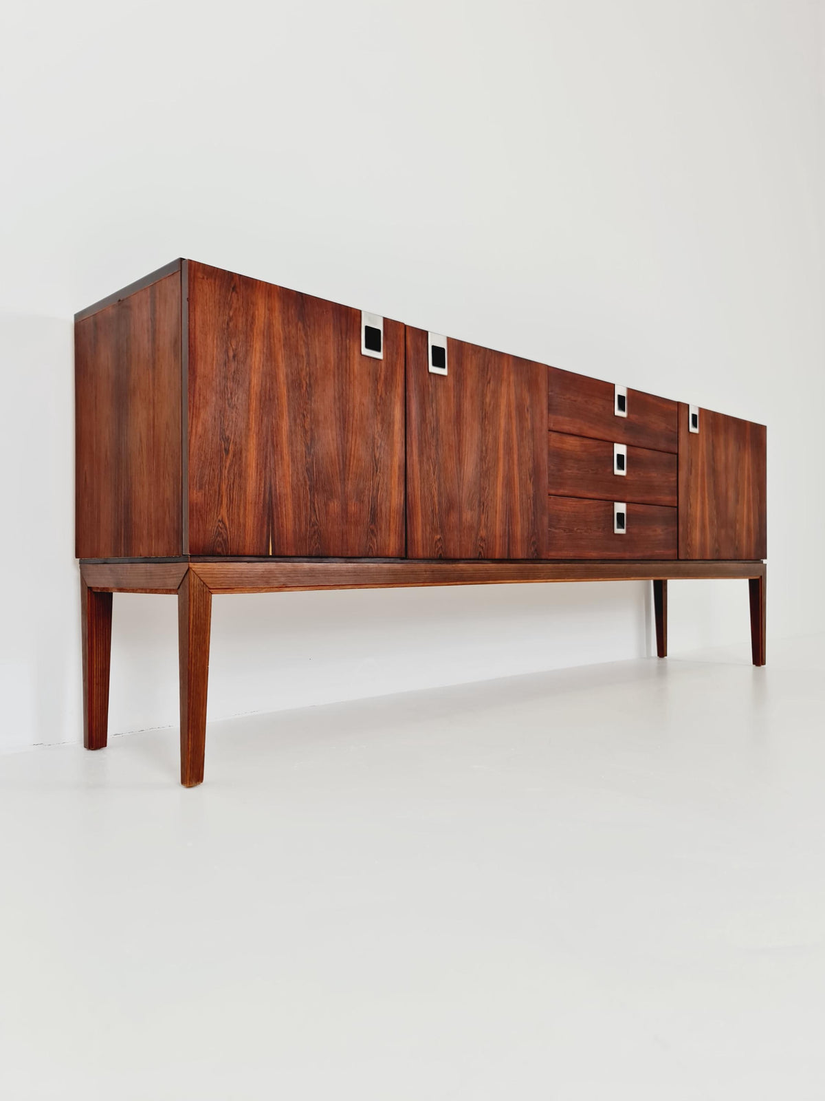 Rare Mid Century Modern German rosewood Sideboard by Palette Mööbel , 1950s