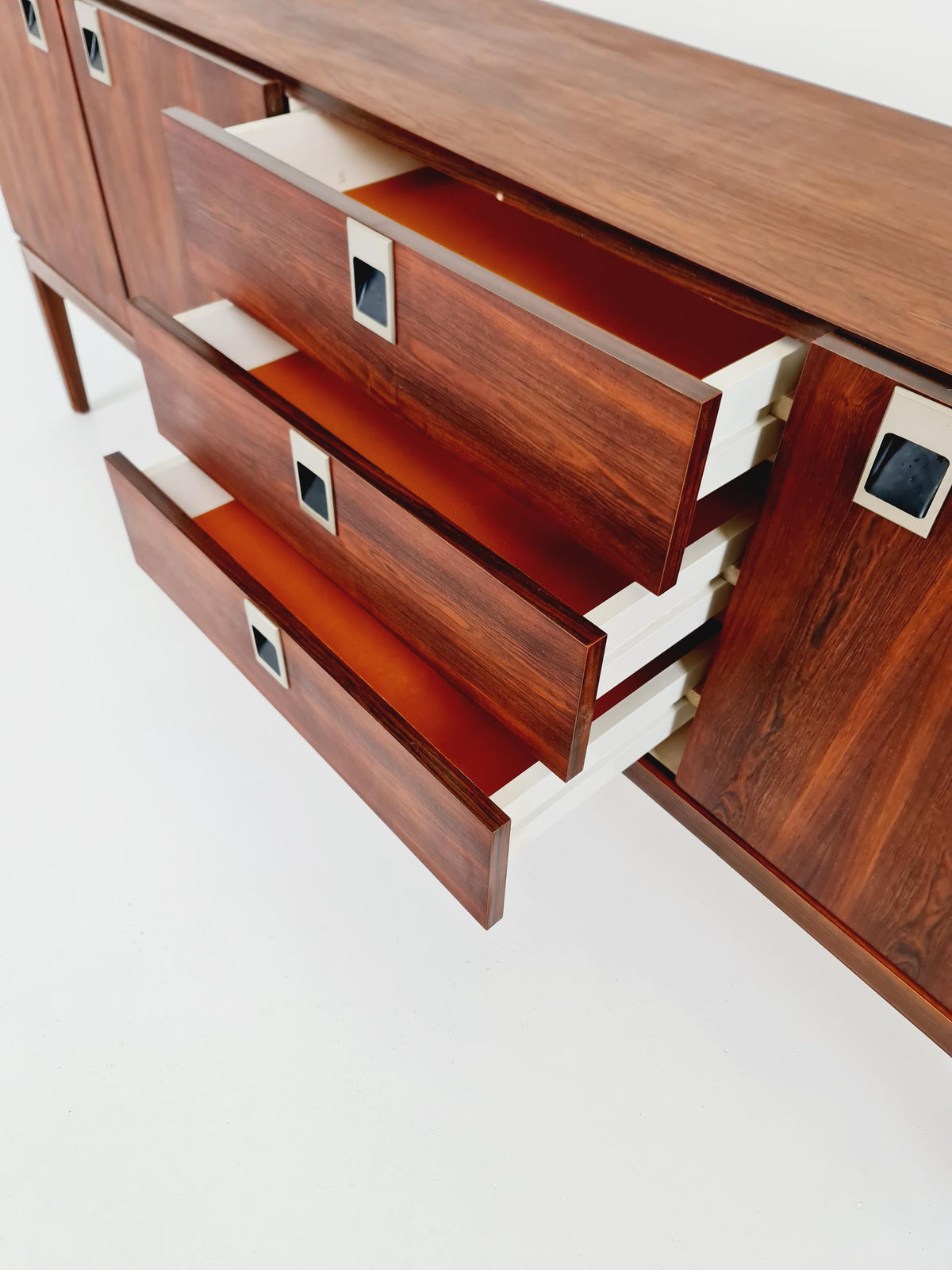 Rare Mid Century Modern German rosewood Sideboard by Palette Mööbel , 1950s