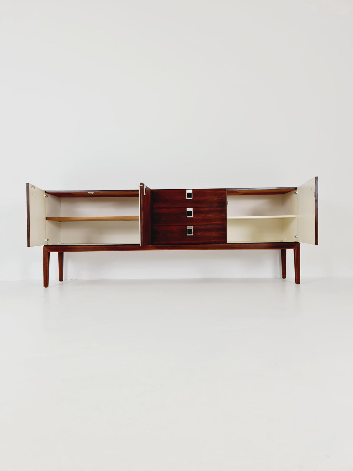 Rare Mid Century Modern German rosewood Sideboard by Palette Mööbel , 1950s