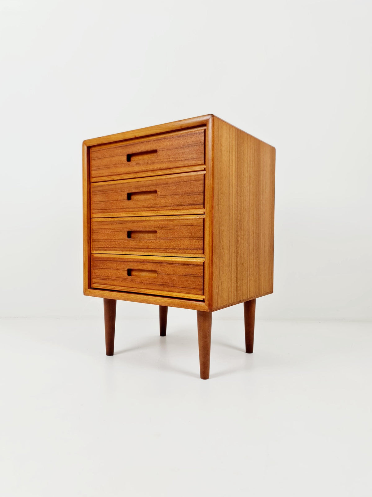 Midcentury danish teak chest of drawers, 4 drawers, 1960s