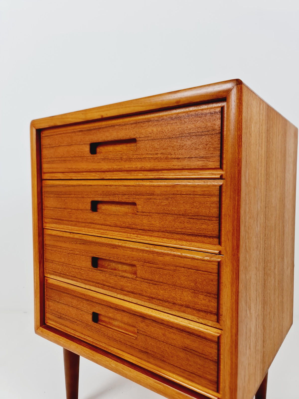 Midcentury danish teak chest of drawers, 4 drawers, 1960s