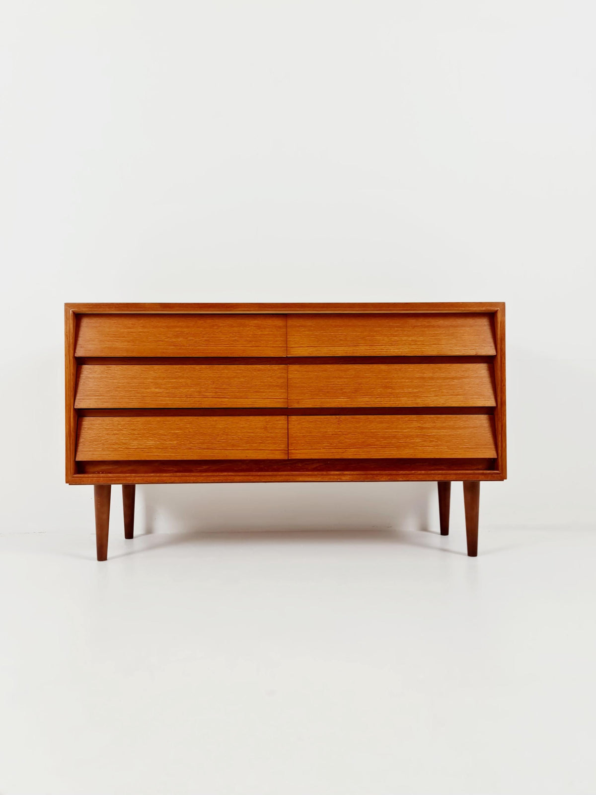 Midcentury German Teak chest of drawers / 6 drawers cabinet by Boehme , 1960s
