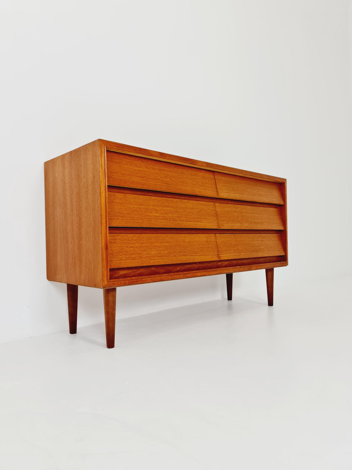 Midcentury German Teak chest of drawers / 6 drawers cabinet by Boehme , 1960s