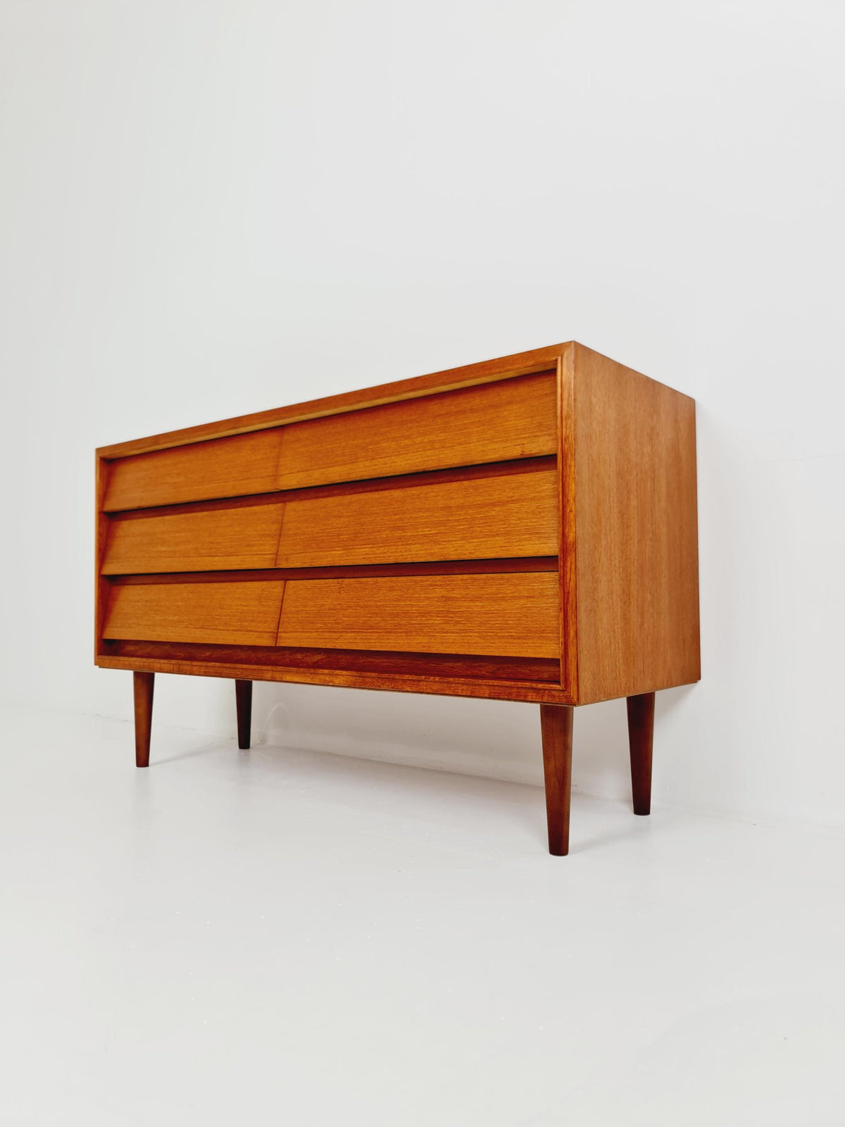 Midcentury German Teak chest of drawers / 6 drawers cabinet by Boehme , 1960s