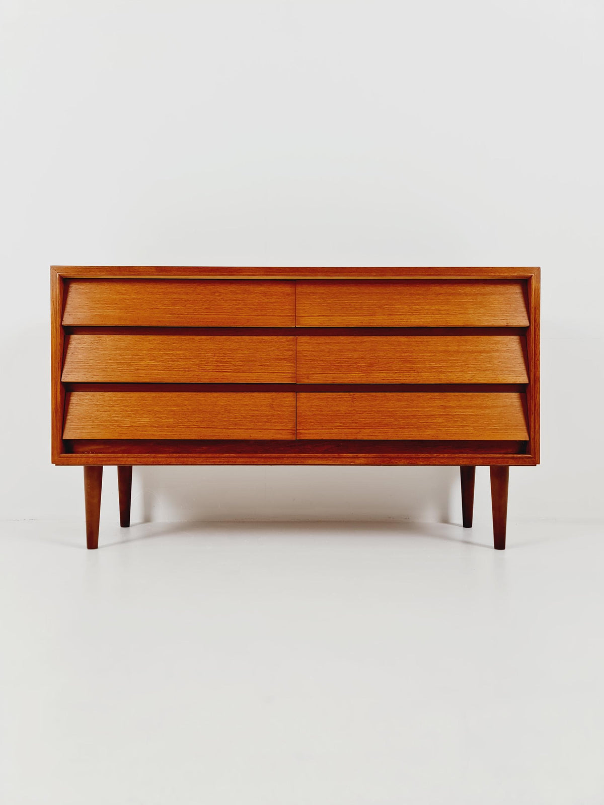 Midcentury German Teak chest of drawers / 6 drawers cabinet by Boehme , 1960s