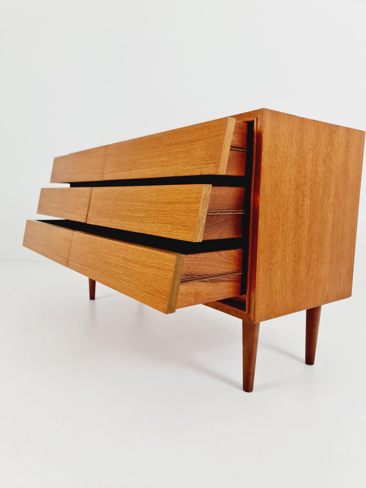 Midcentury German Teak chest of drawers / 6 drawers cabinet by Boehme , 1960s