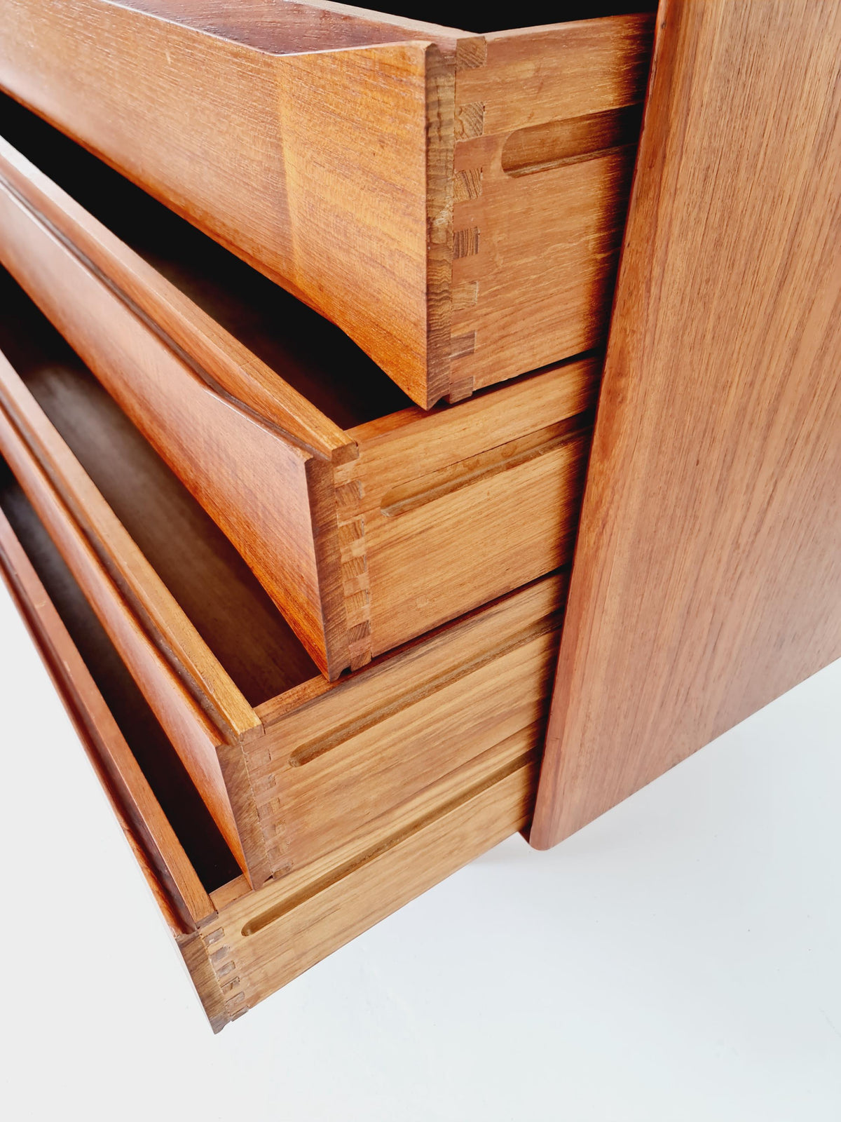 Rare Vintage Mid century Danish Sideboard 8 Drawers by Johannes Aasbjerg 1960s