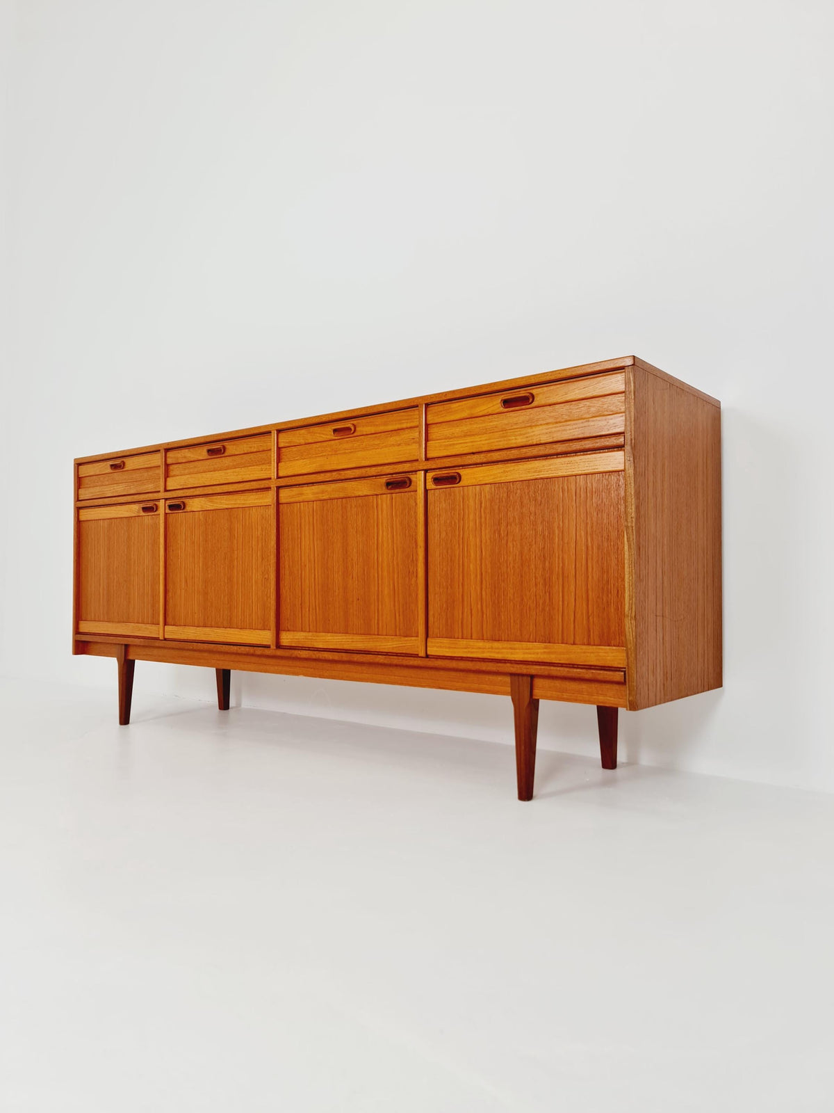 Mid Century Modern German teak Sideboard, chest of drawers By Mustring Germany, 1960s