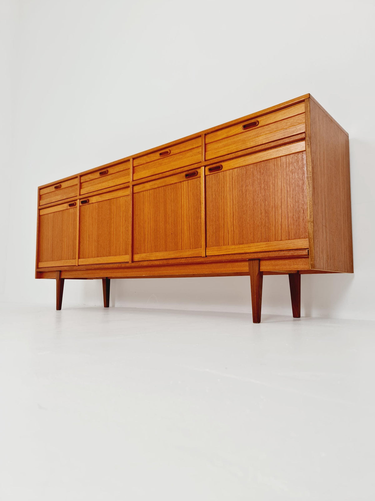 Mid Century Modern German teak Sideboard, chest of drawers By Mustring Germany, 1960s