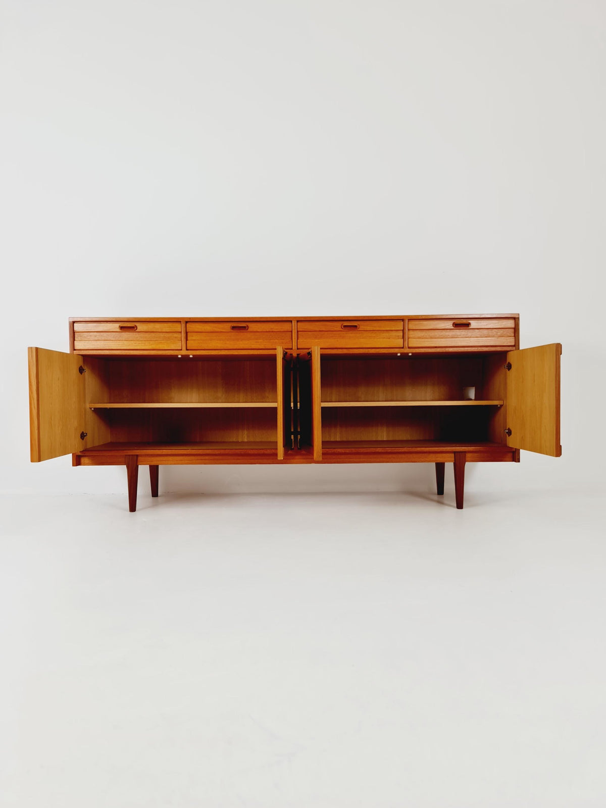 Mid Century Modern German teak Sideboard, chest of drawers By Mustring Germany, 1960s