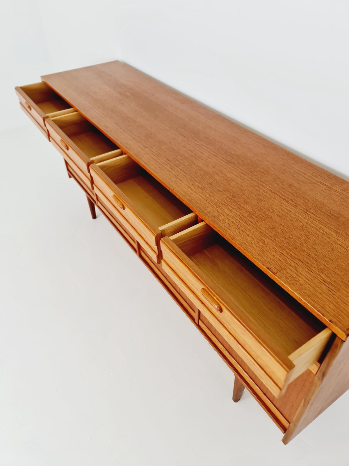 Mid Century Modern German teak Sideboard, chest of drawers By Mustring Germany, 1960s