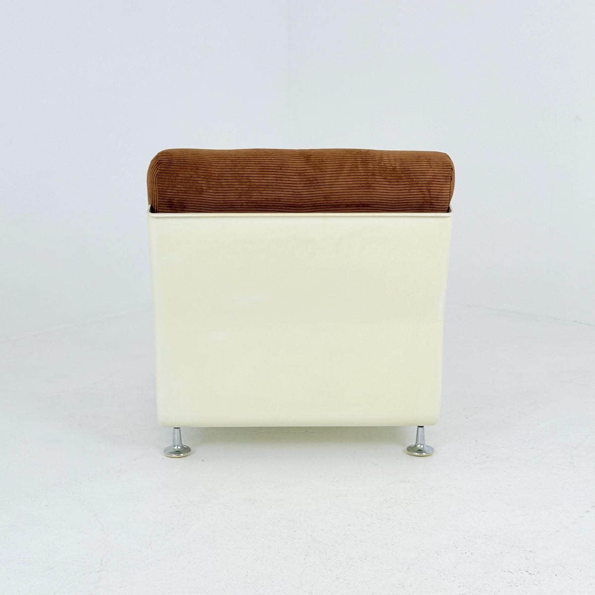 Mid century Space Age Lounge Chair, Cognac cord and Fiberglass Germany 1970s