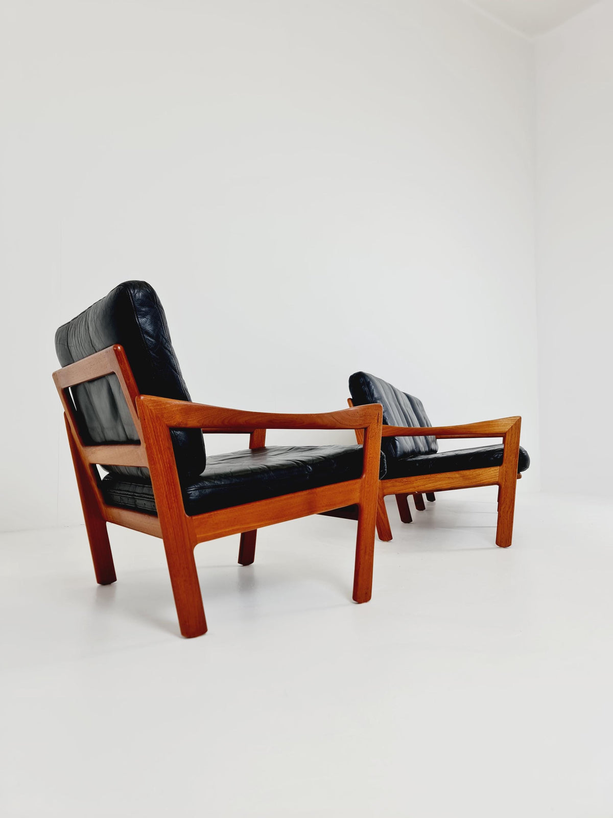 Mid century Set of Sofa and Lounge chair by Illum Wikkeslo Eilersen in solid teak, 1960s,