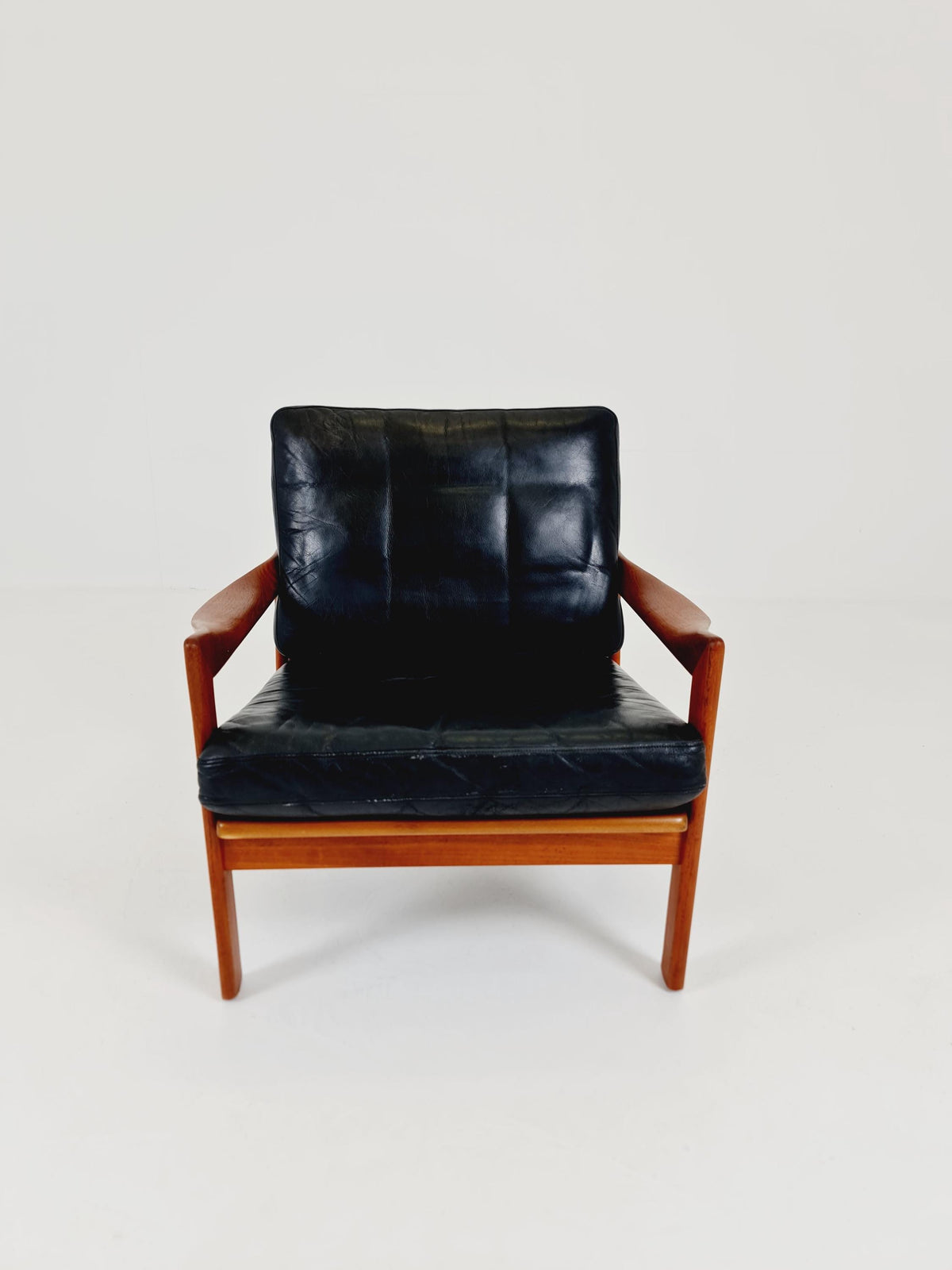 Mid century easy lounge chair by Illum Wikkeslo Eilersen in solid teak, 1960s,
