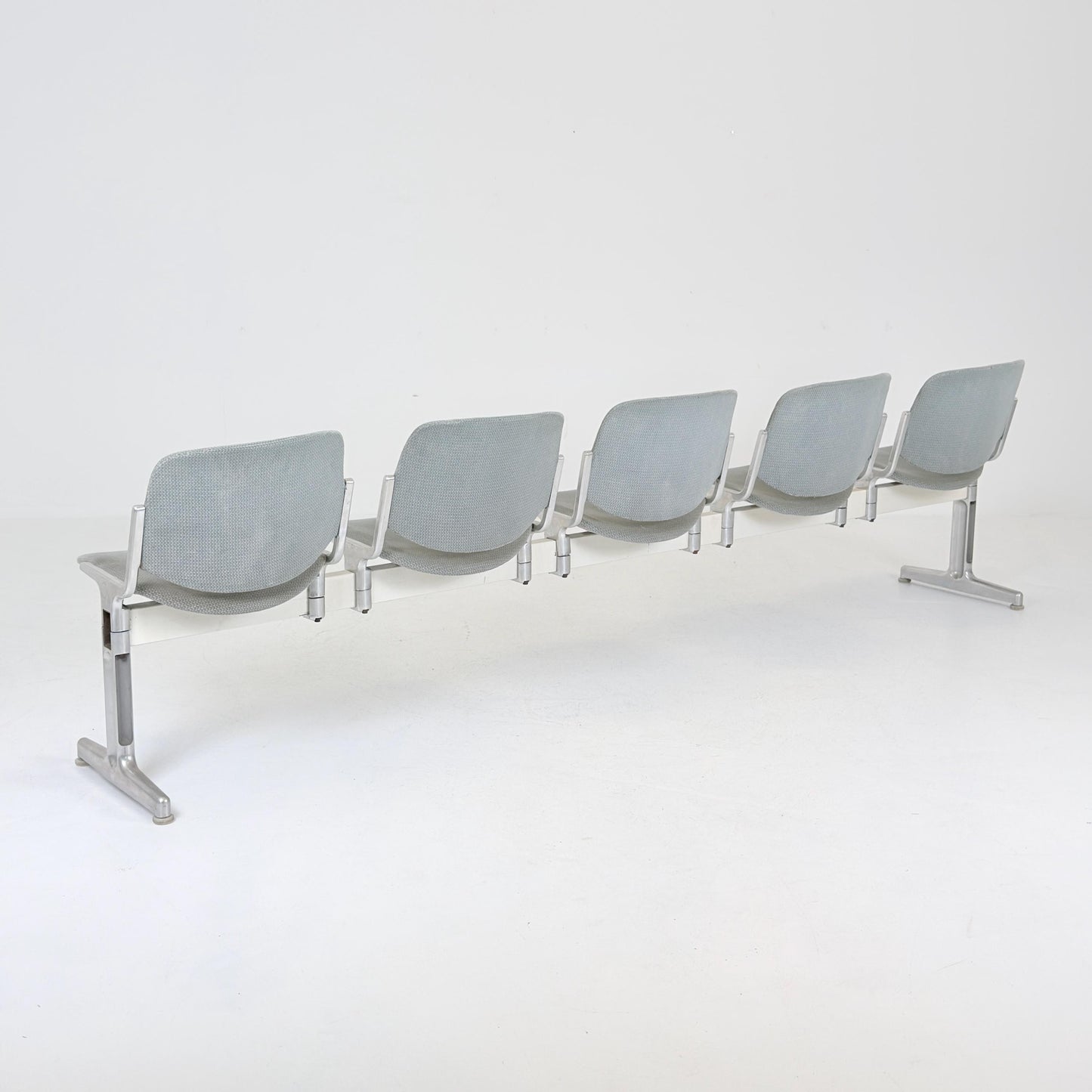 Rare Mid century Giancarlo Piretti Axis 3000 5-Seater Bench for Anonima Castelli, Italy, 1970s