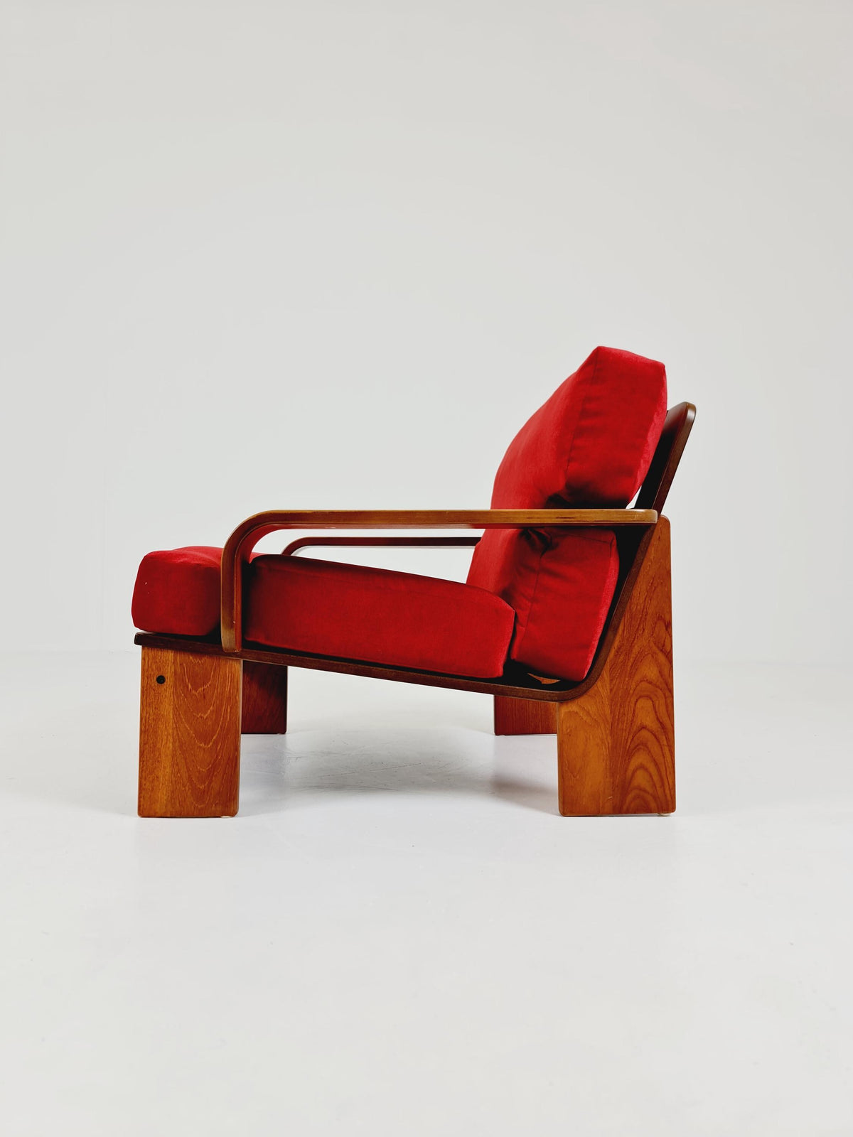 Rare Mid-Century Dansih Modern Teak lounge chair 1970s – Newly Upholstered