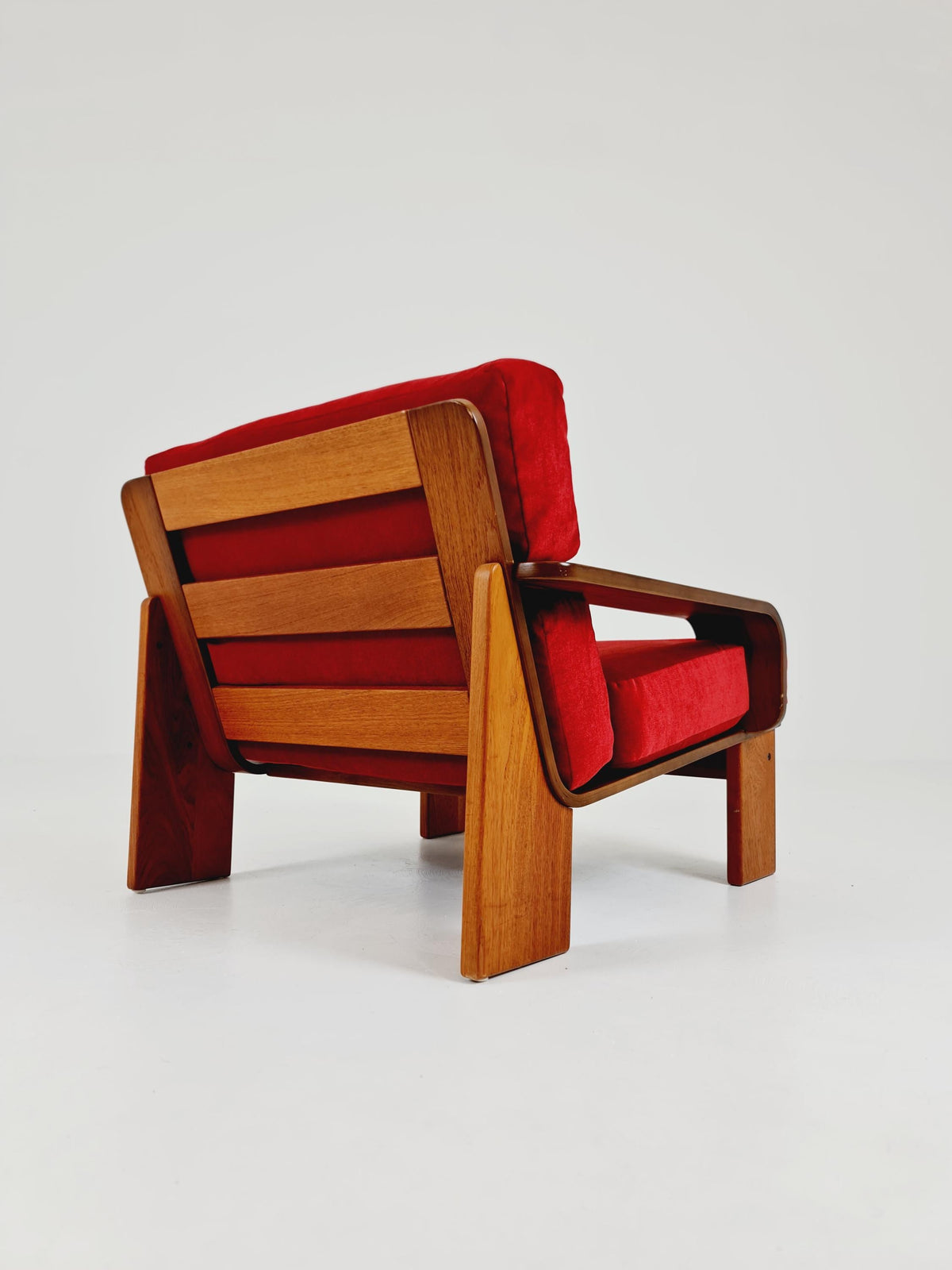 Rare Mid-Century Dansih Modern Teak lounge chair 1970s – Newly Upholstered