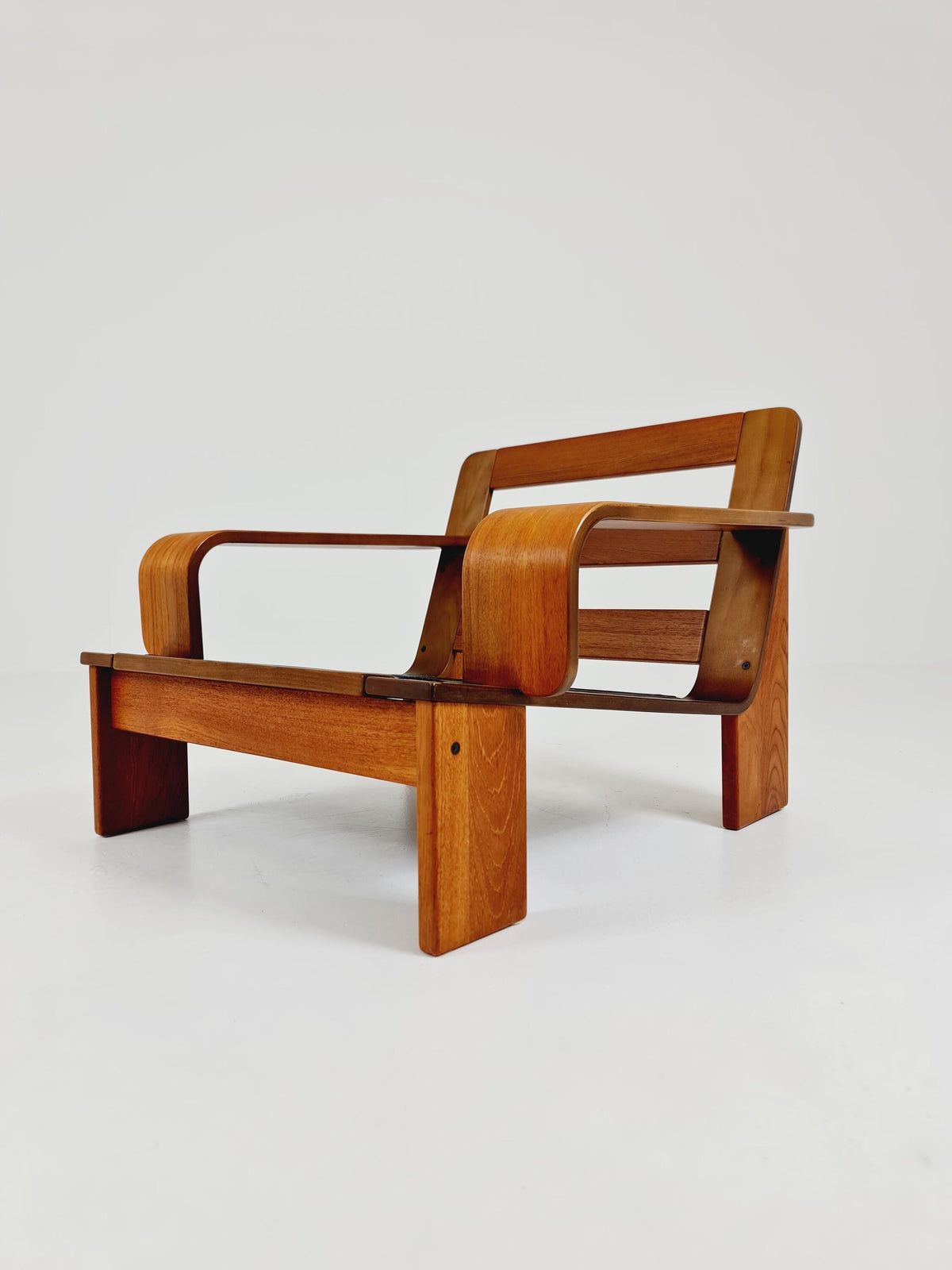 Rare Mid-Century Dansih Modern Teak lounge chair 1970s – Newly Upholstered