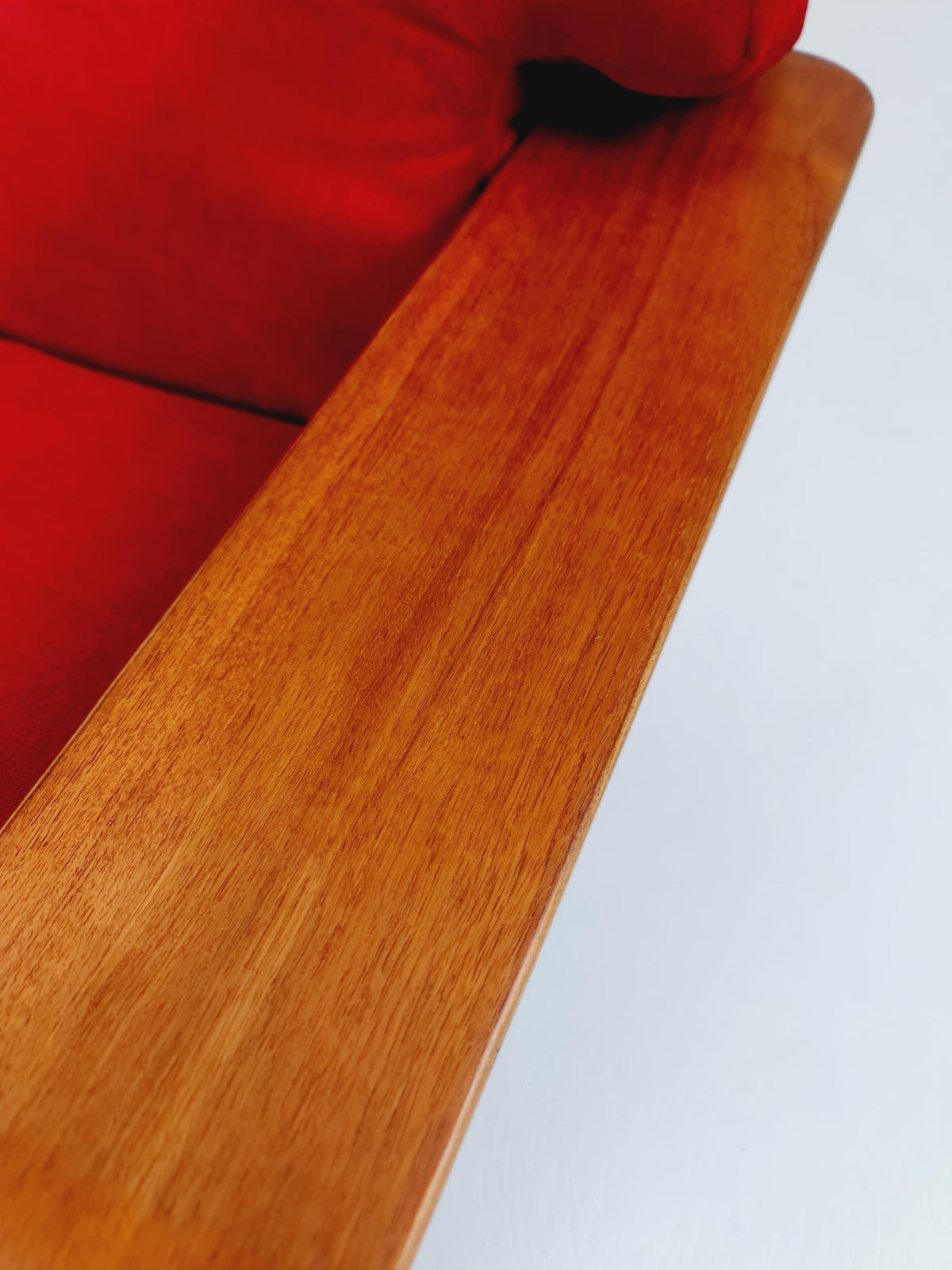 Rare Mid-Century Dansih Modern Teak lounge chair 1970s – Newly Upholstered
