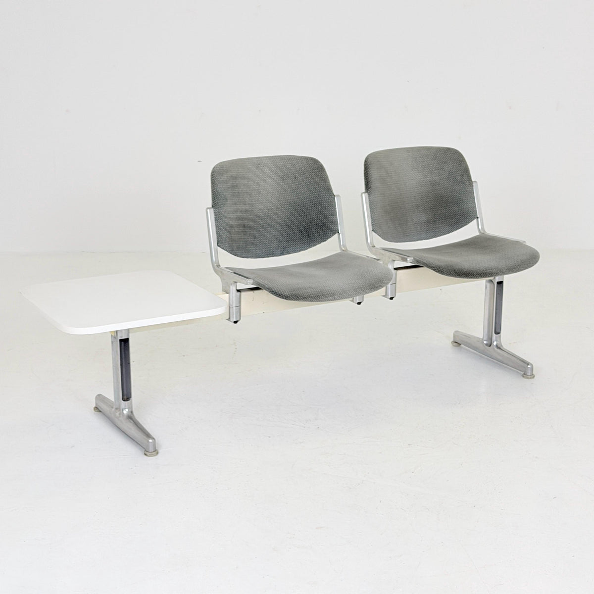 Rare Mid century Giancarlo Piretti Axis 3000 2-Seater Bench with side Table for Anonima Castelli, Italy, 1970s