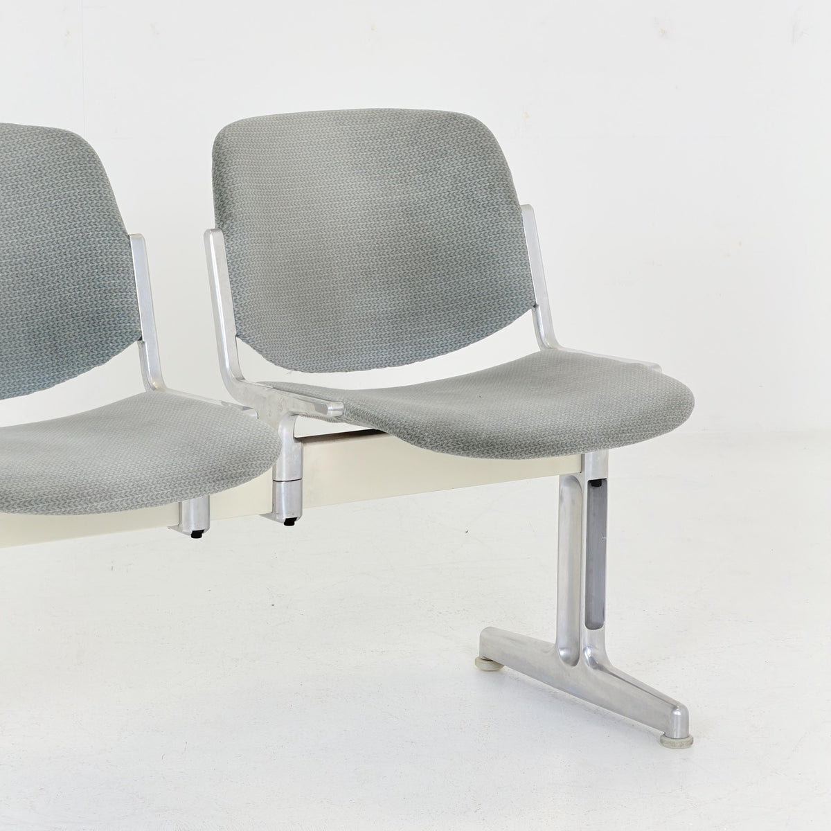 Rare Mid century Giancarlo Piretti Axis 3000 2-Seater Bench with side Table for Anonima Castelli, Italy, 1970s